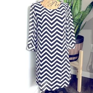 Chevron Print Sheath Dress